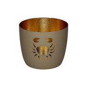 Windlicht "Madras - Krabbe" - 8,5x10 cm (Sandstone/Gold)