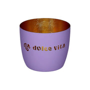 Windlicht "Madras - La dolce vita" - 8,5x10 cm (Lila/Gold)