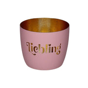 Windlicht "Madras - Liebling" - 8,5x10 cm (Rosa/Gold)