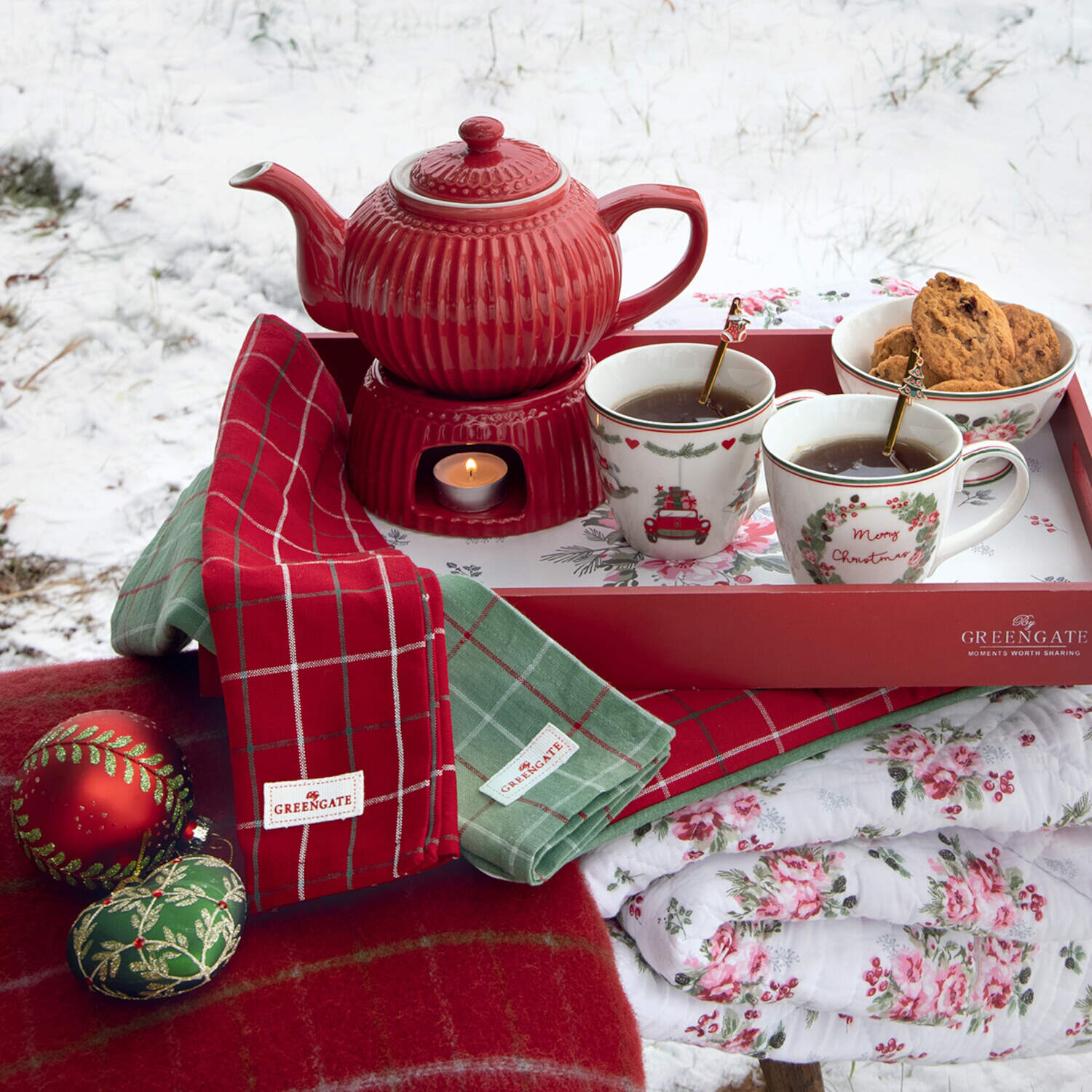 Tablett im 2er-Set "Charline" (White) GreenGate