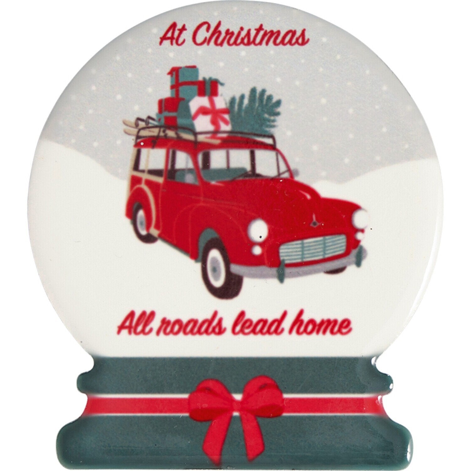 Magnet im 4er-Set "Christmas Car" (Red) GreenGate