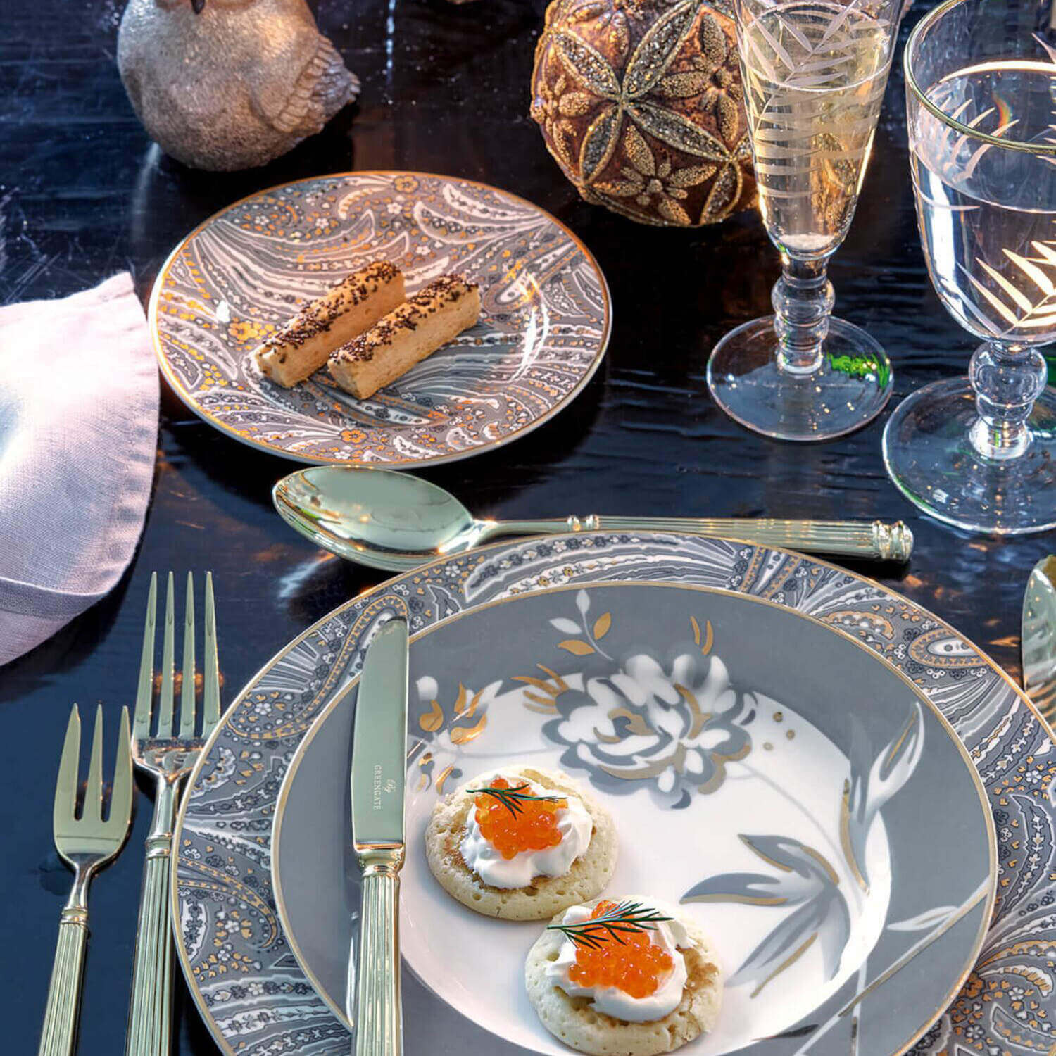 Frühstücksteller "Aslaug" (Dunkelgrau) GreenGate
