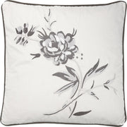 Kissenhülle mit Stickerei "Aslaug" - 40x40 cm (Dunkelgrau) GreenGate