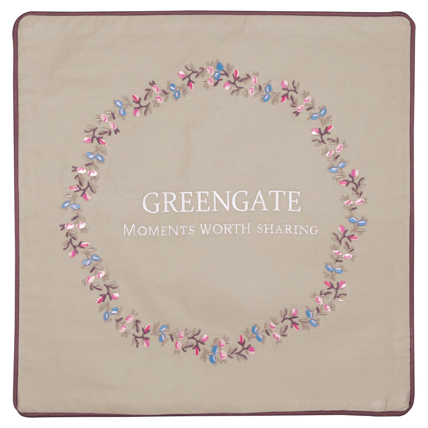 Kissenbezug "Junia" - 40x40 cm (Pale Grey) GreenGate