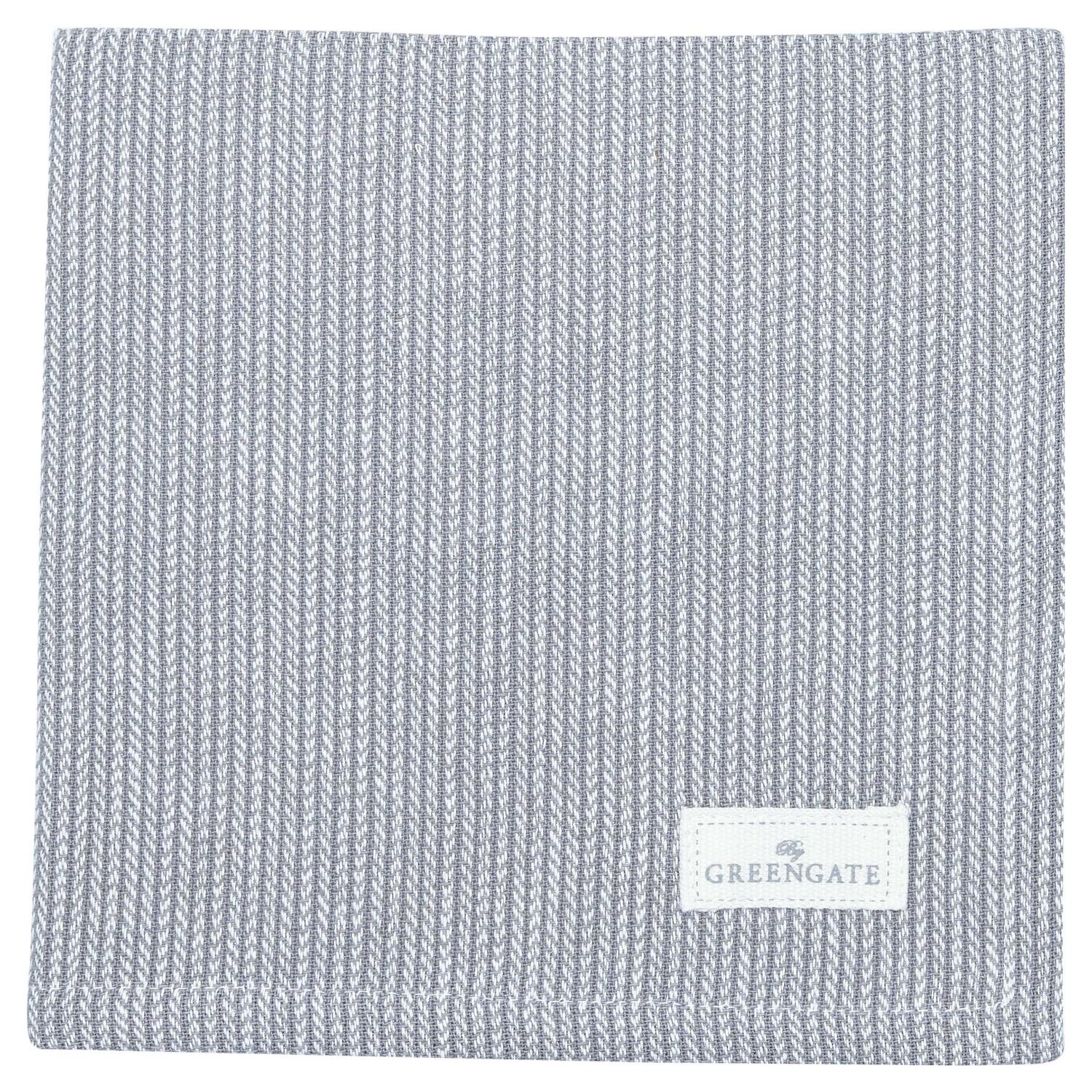 Stoffserviette "Alicia" - 40x40 cm (Pale Grey) GreenGate