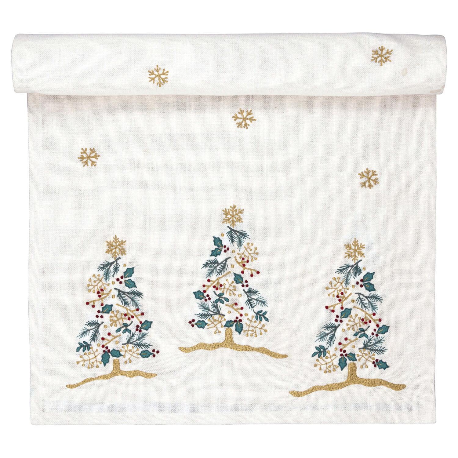 Tischläufer "Lucie Xmas" - 140x45 cm (White) GreenGate