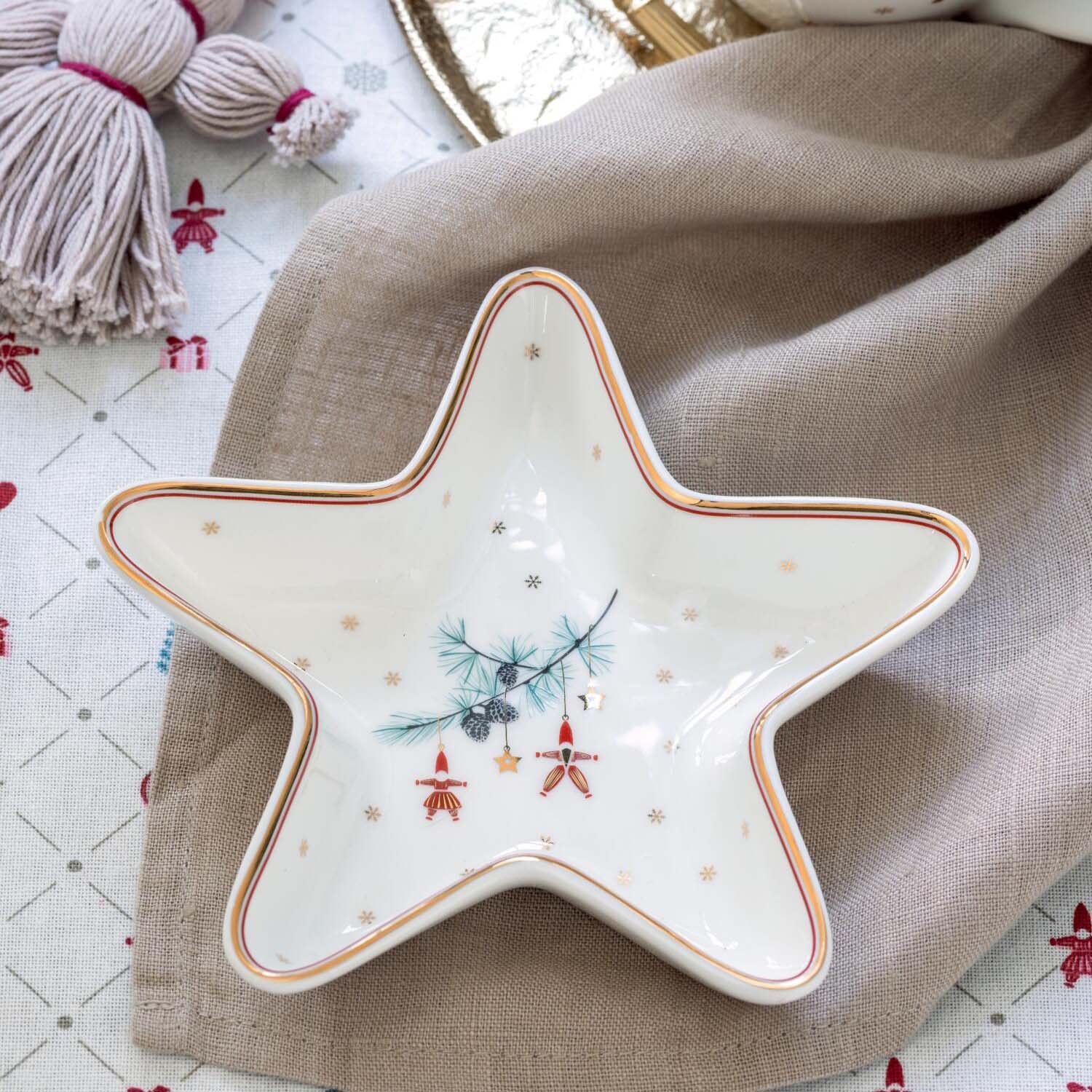 Teller "Star - Juana" - 15,5x15,5 cm (Weiß) GreenGate