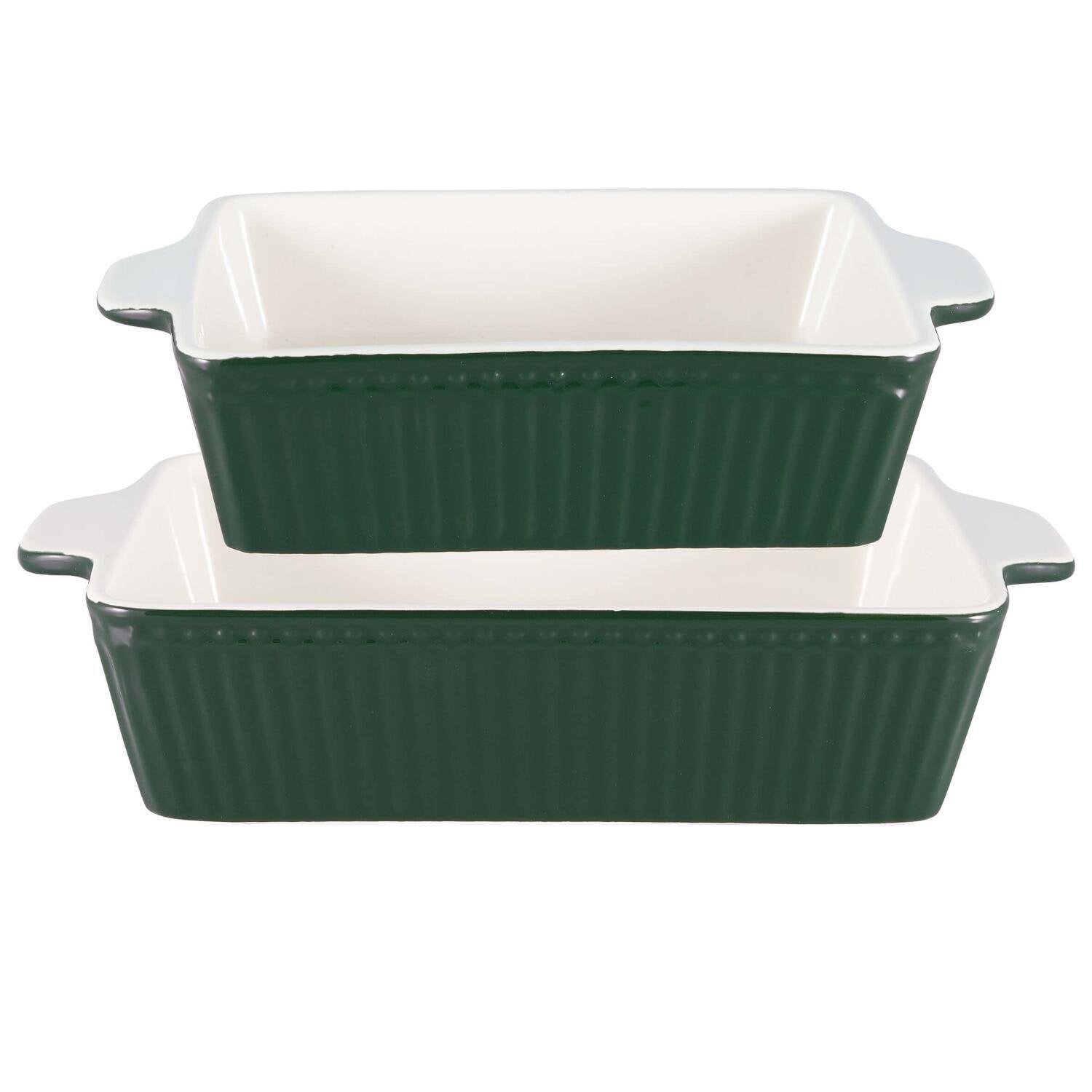 Auflaufformen im 2er-Set "Alice" (Pinewood Green) GreenGate