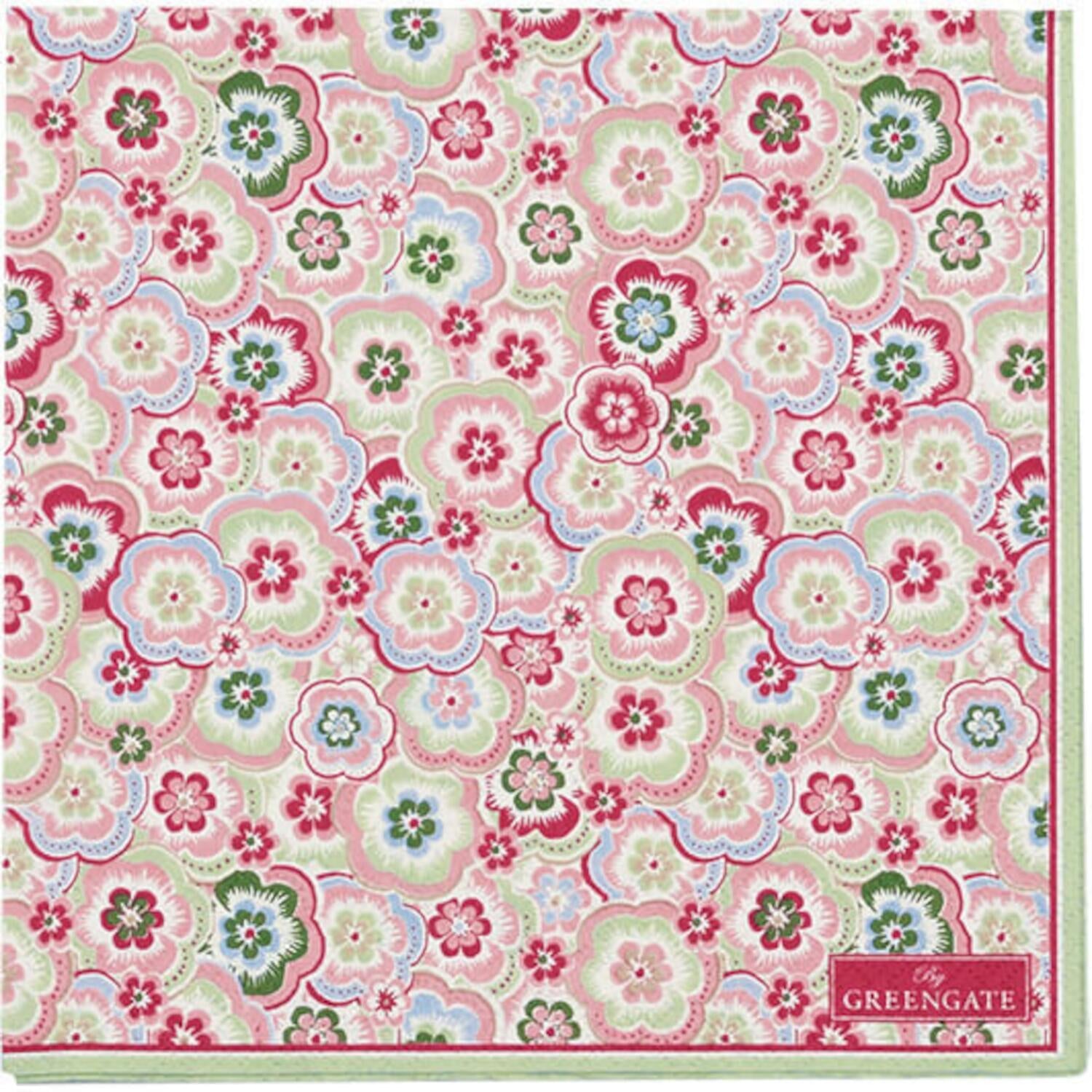 Papierservietten im 20er-Set "Selma" - 33x33 cm (Pale Pink) GreenGate