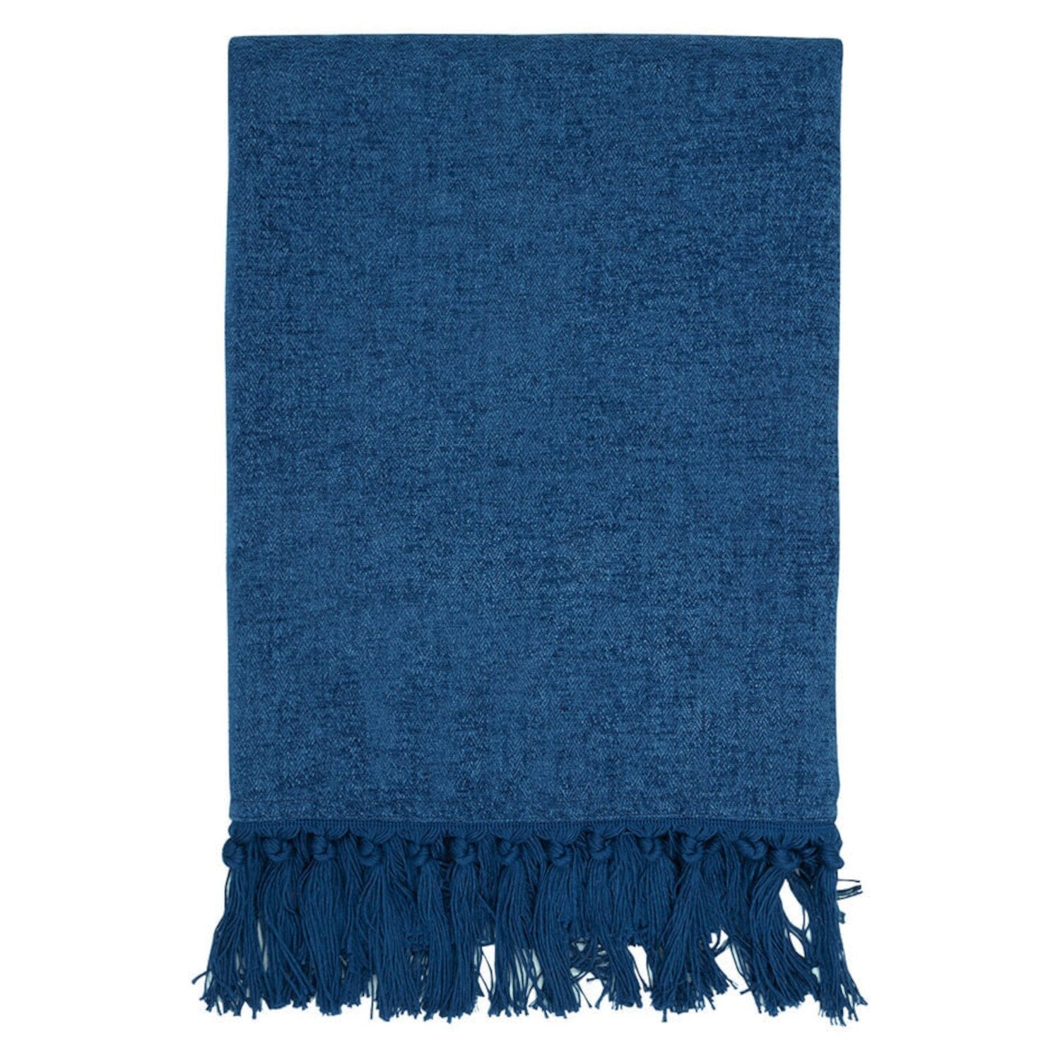 Decke mit Fransen - 180 x 130 cm (Navy Blue) GreenGate