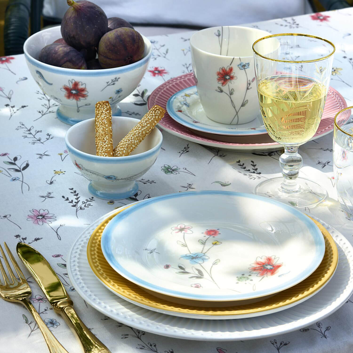 Tischläufer "Venissa" - 140x45 cm (Weiß) GreenGate