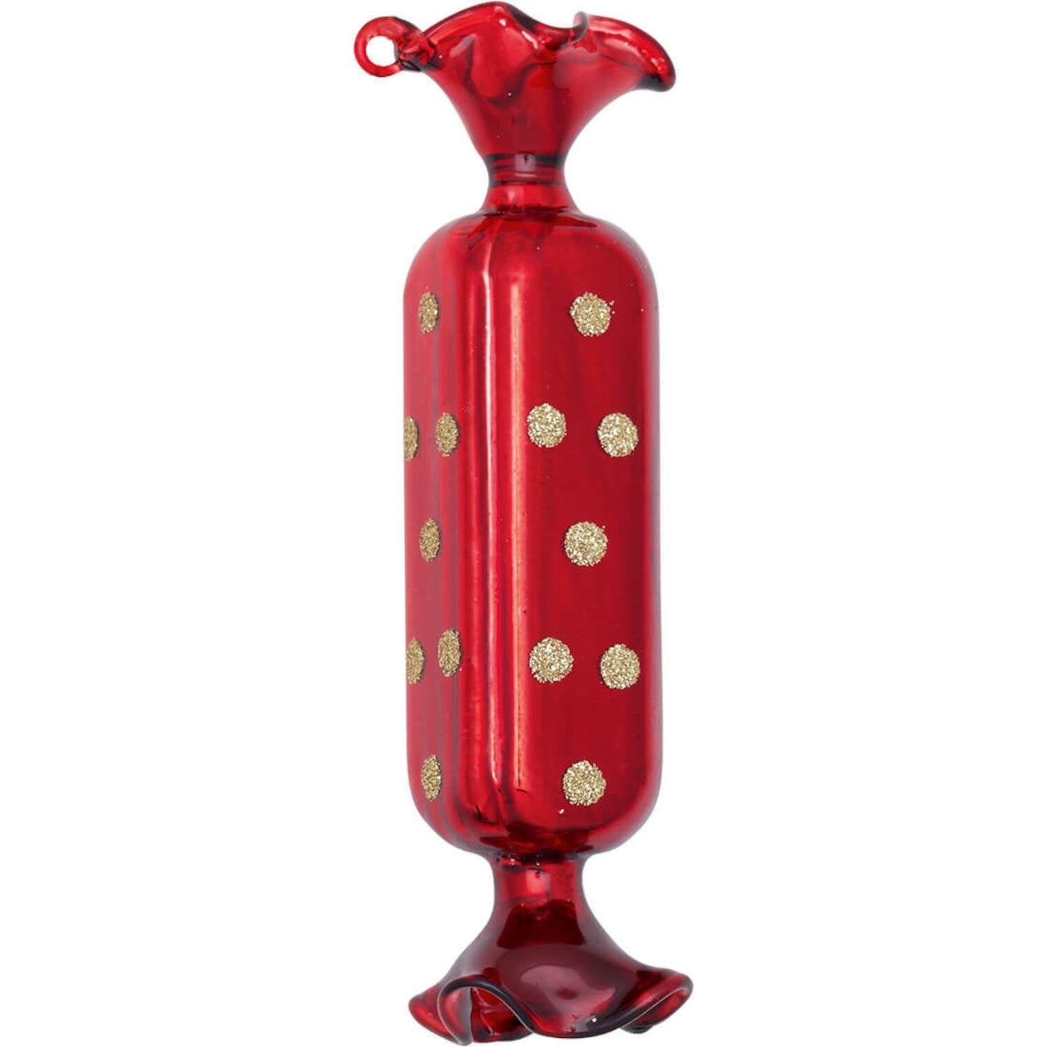 Deko-Anhänger "Candy Toffee" mit Punkten - Groß (Rot/Gold) GreenGate