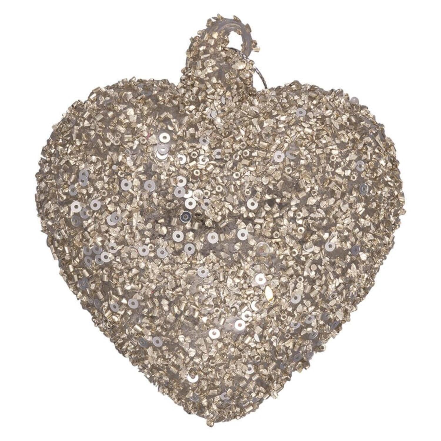 Baumschmuck "Heart" - L (Champagne Glitter ) GreenGate