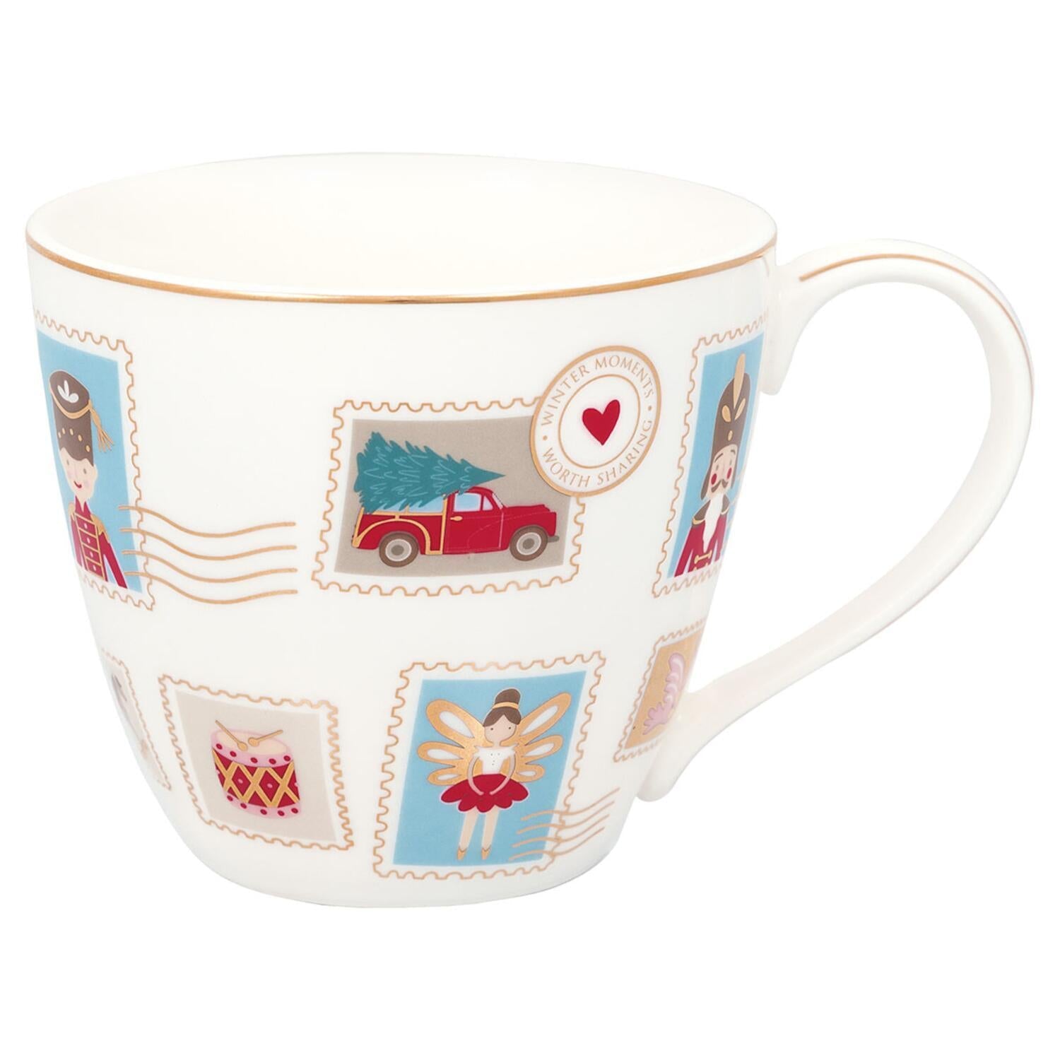 Becher "Xmas Letter" - 0,3 l (Weiß) GreenGate