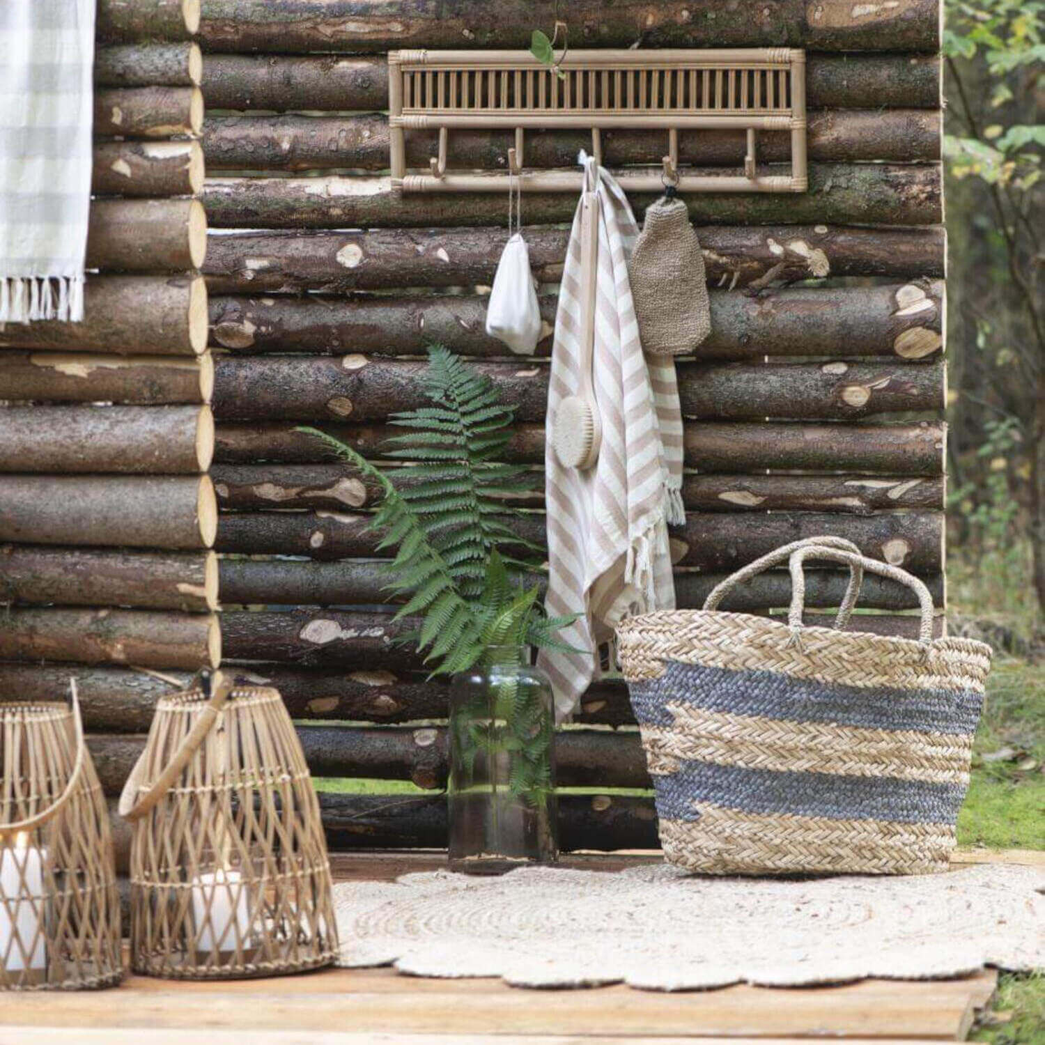 Hakenleiste aus Rattan - 59,5cm (Natur) Ib Laursen