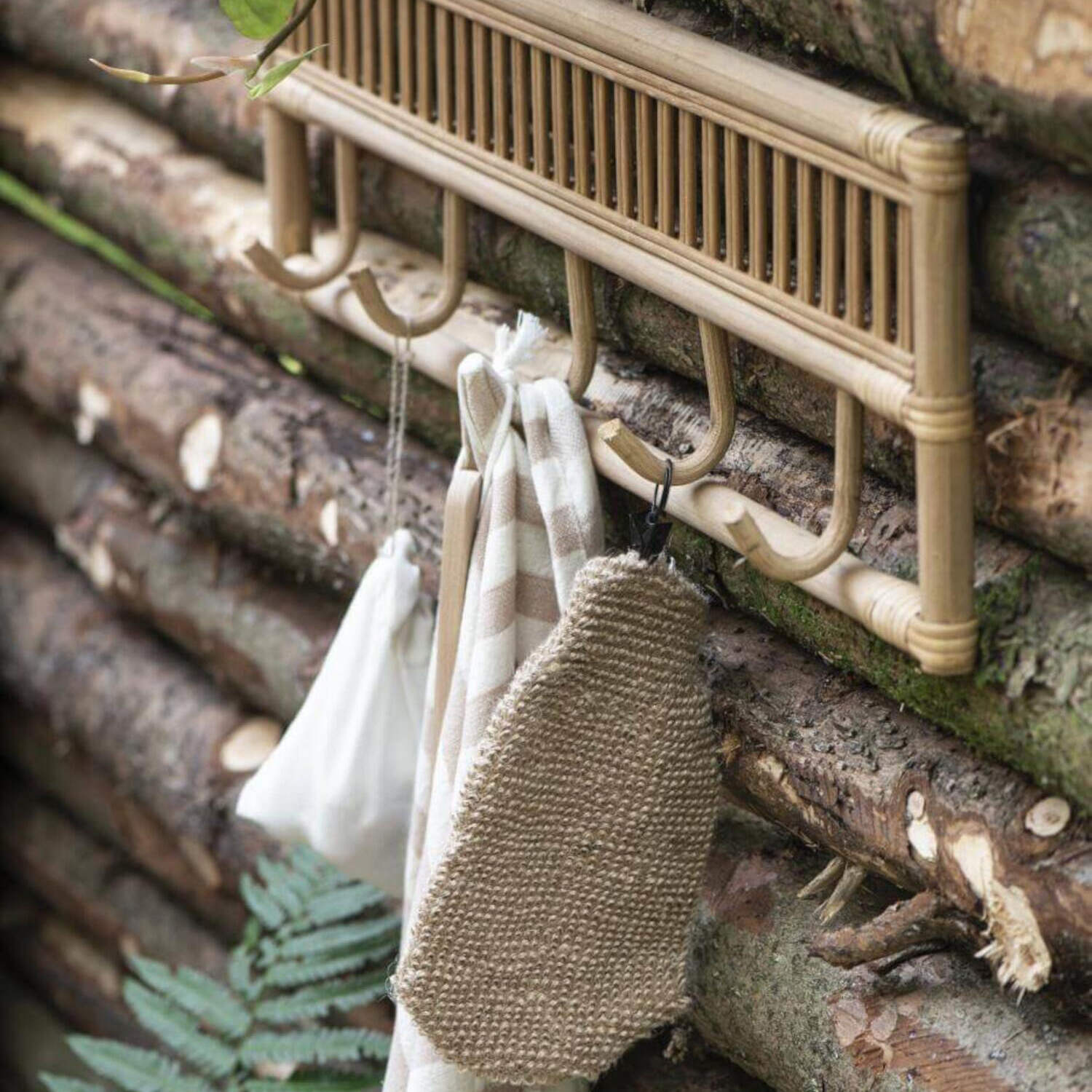 Hakenleiste aus Rattan - 59,5cm (Natur) Ib Laursen