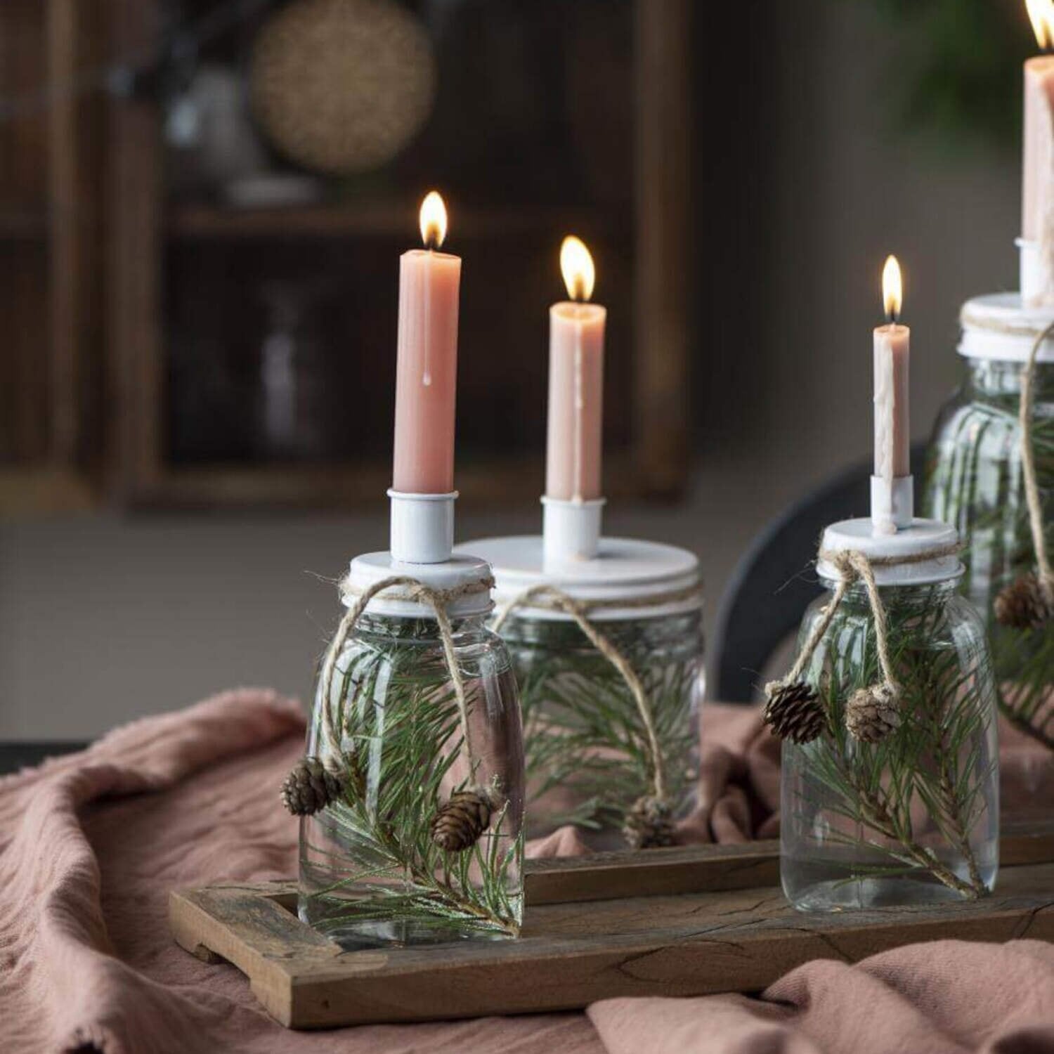 Kerzenhalter für dünne Kerzen mit Metalldeckel - ?8,5 cm (Weiß) Ib Laursen