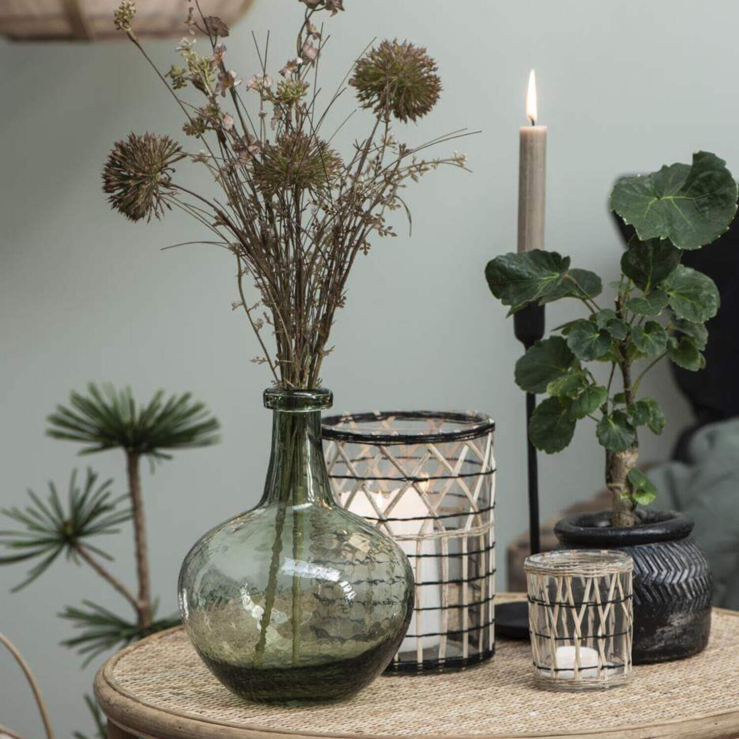 Rustikale Kerze - ø2,2 cm (Leinengrau) Ib Laursen