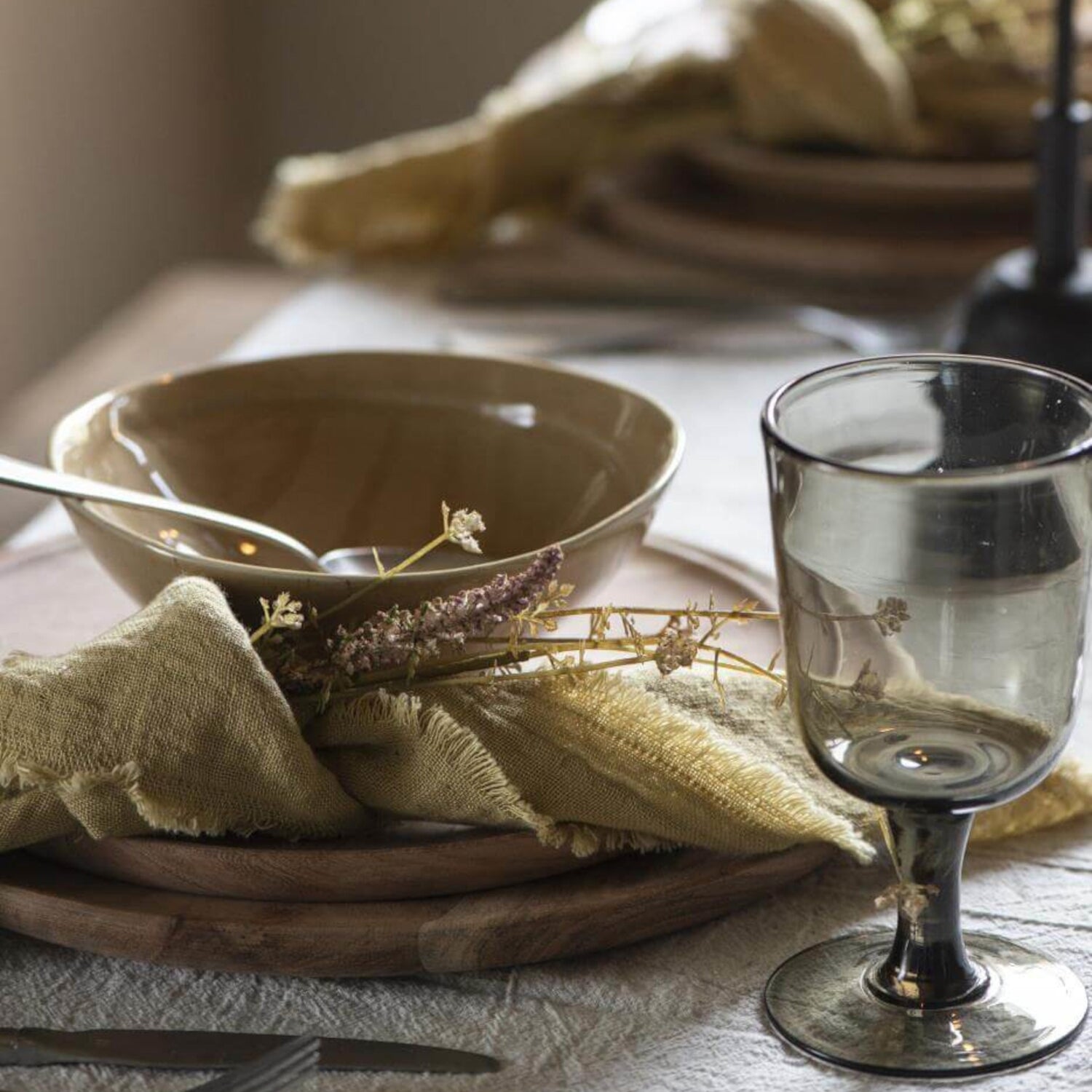 Stoffserviette - doppelt gewebt 40x40 cm (Sahara/Gelb) Ib Laursen