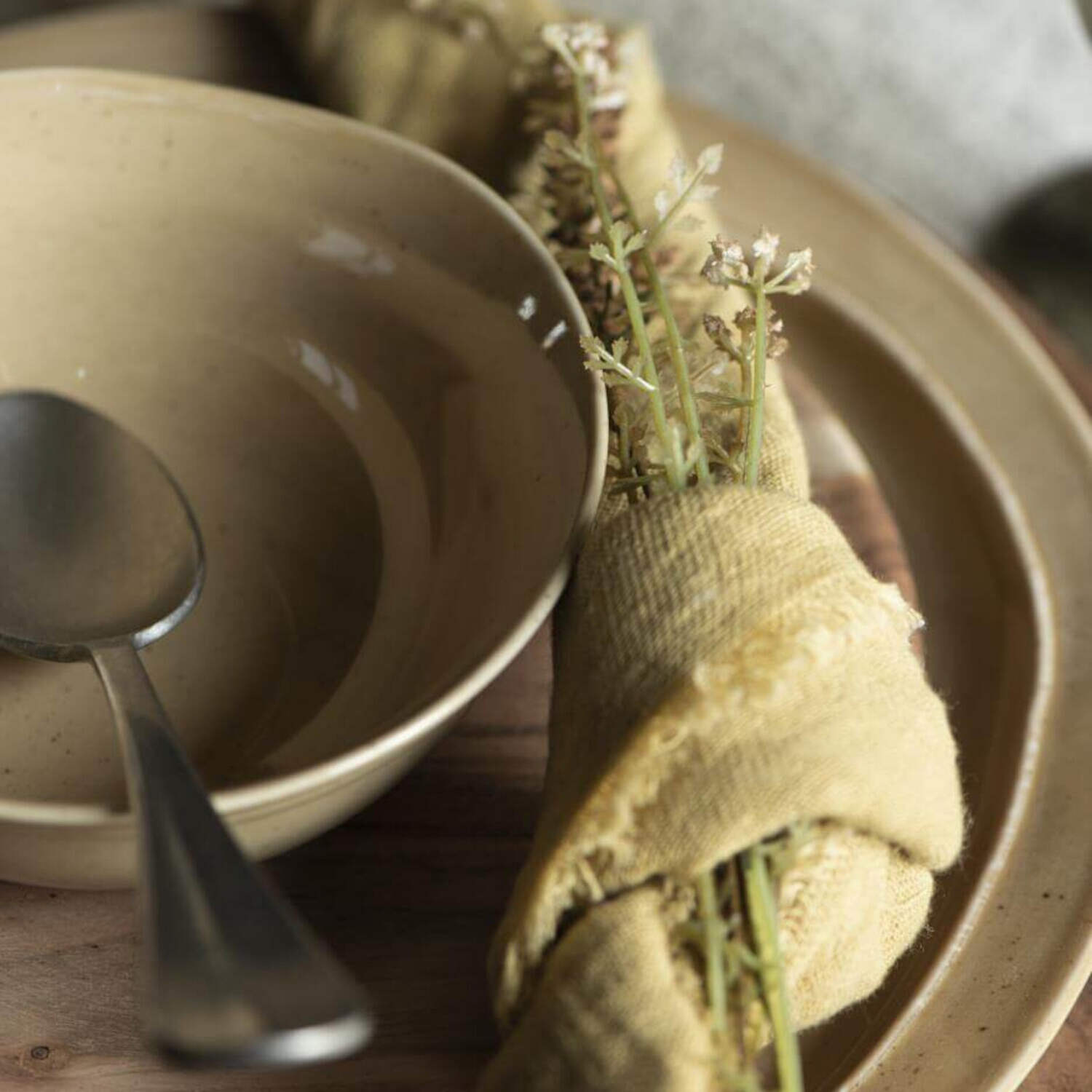 Stoffserviette - doppelt gewebt 40x40 cm (Sahara/Gelb) Ib Laursen