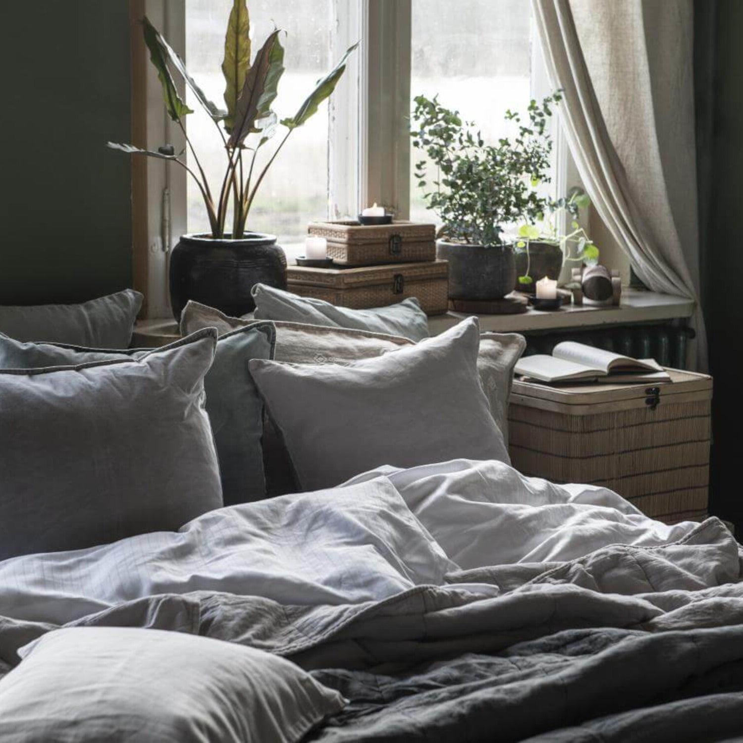 Kissenbezug aus Leinen - 60x40 cm (Ash Grey/Hellgrau) Ib Laursen