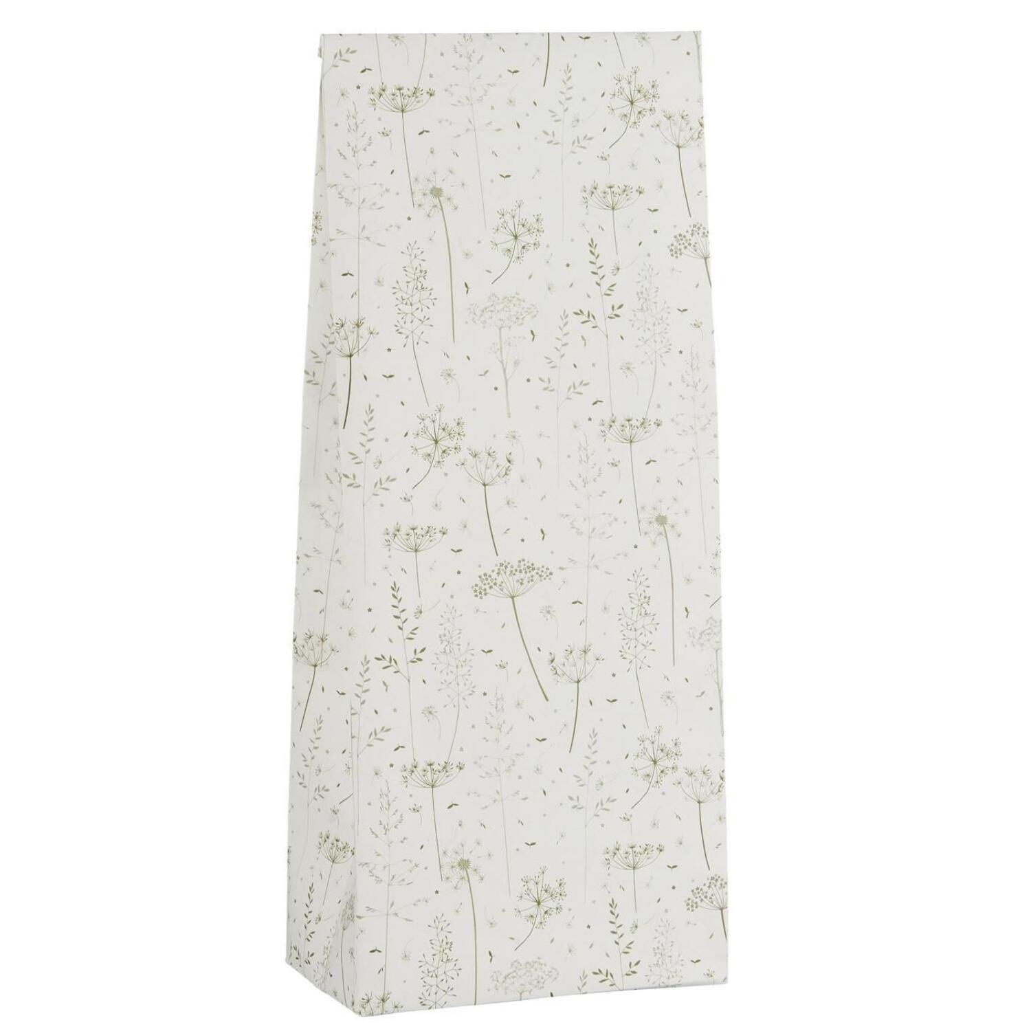 Buntfalttüte "Green Grass and Umbels" - 12x7x30,5 cm (Weiß) Ib Laursen