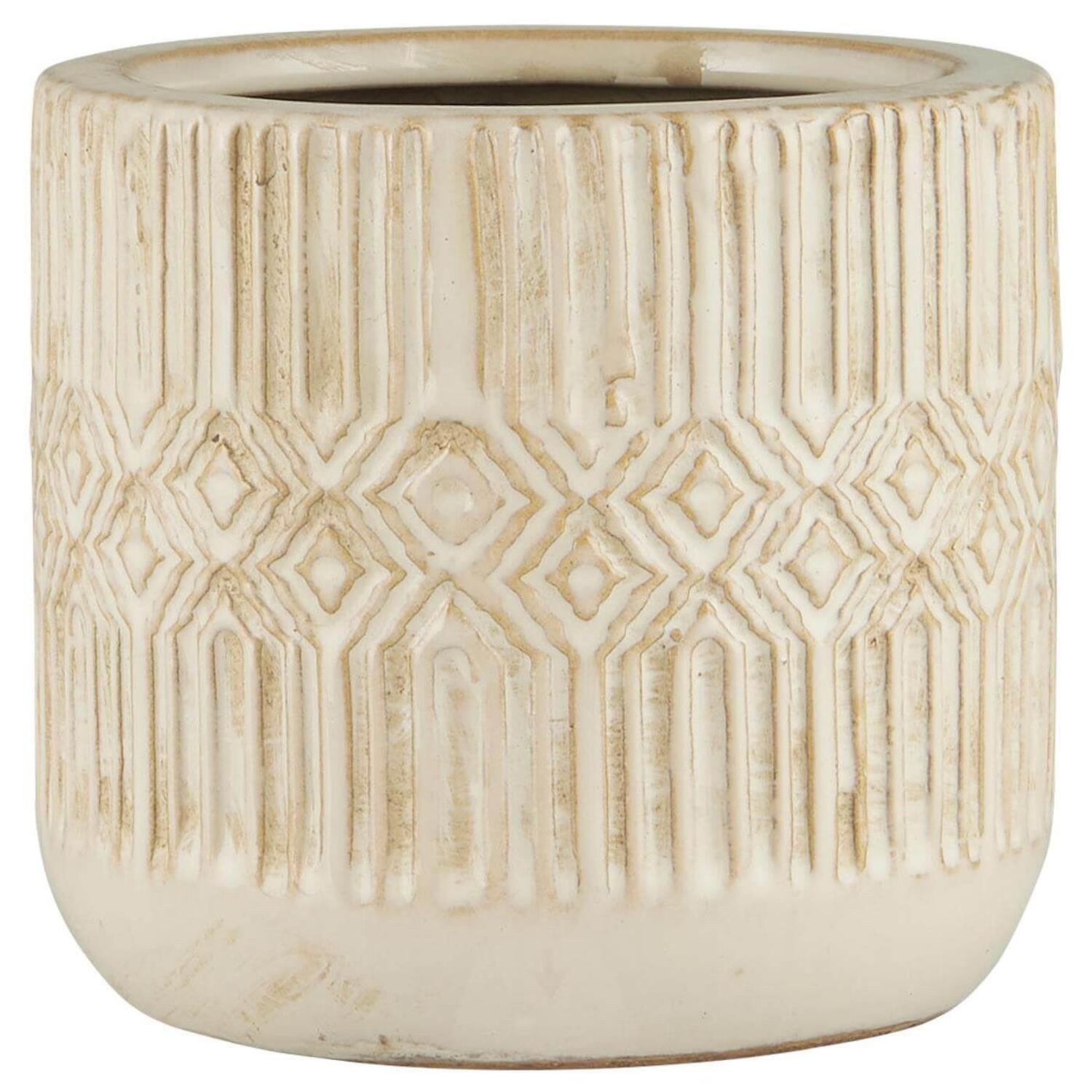 Blumentopf "Astrid" - 11x10,5 cm (Creme) Ib Laursen