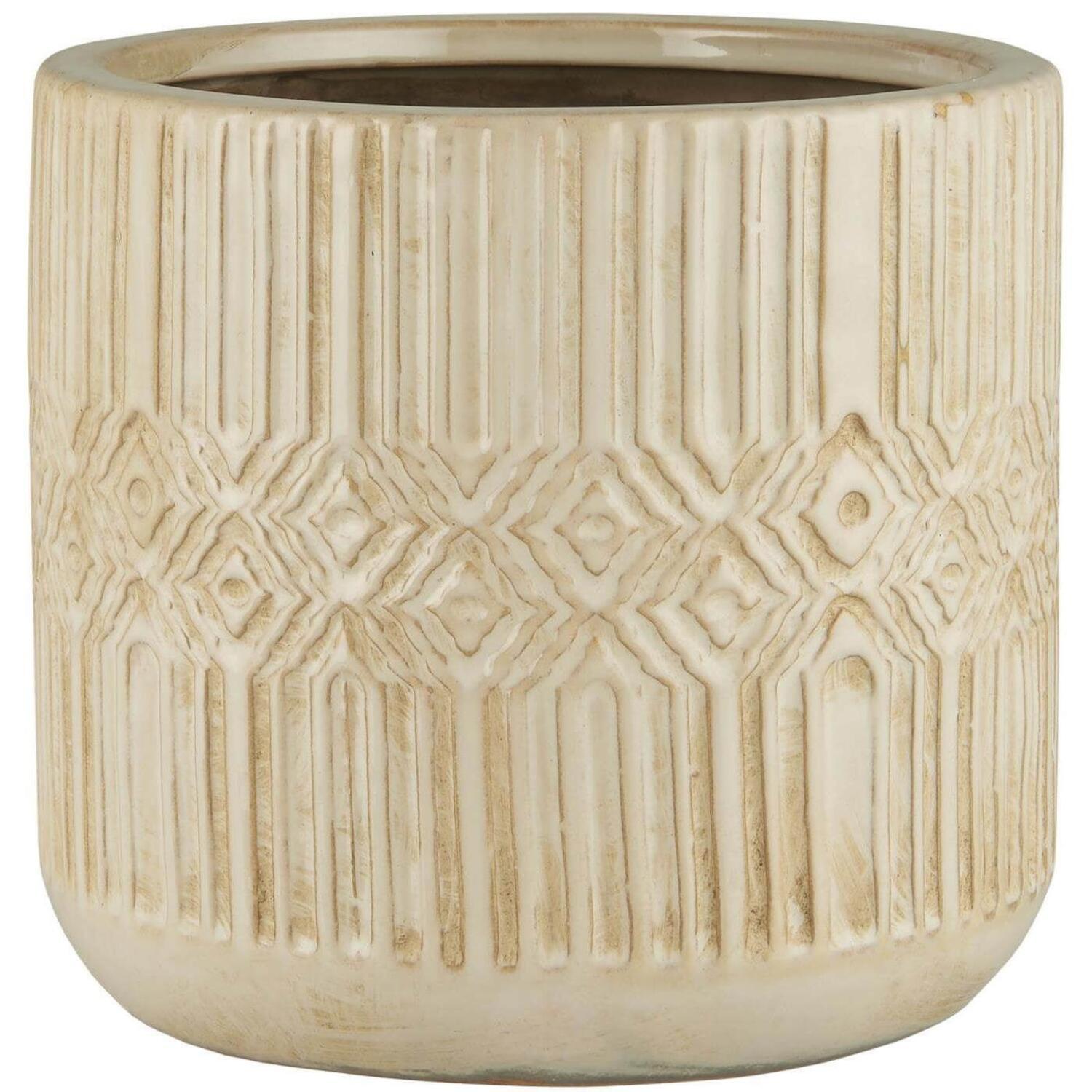 Blumentopf "Astrid" - 18x17 cm (Creme) Ib Laursen