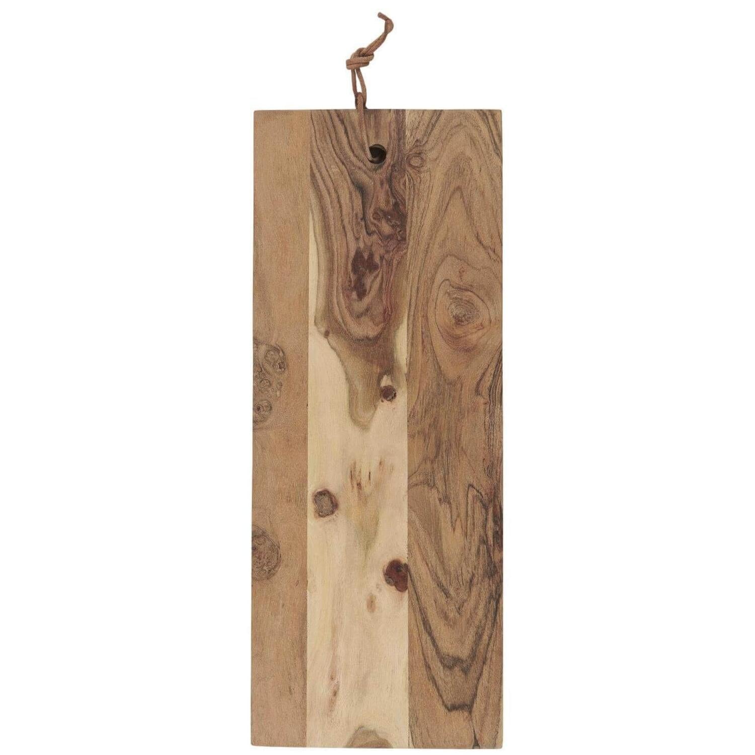 Tapasbrett mit Lederschnur - 45x18x1,5 cm (Natur) Ib Laursen