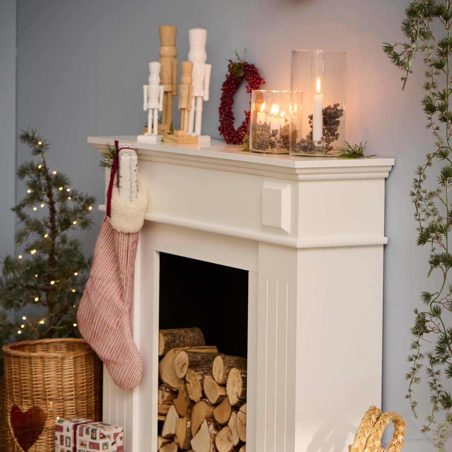 Dekofigur "Nussknacker mit viereckige Füße" - 21 cm (Natur) Ib Laursen