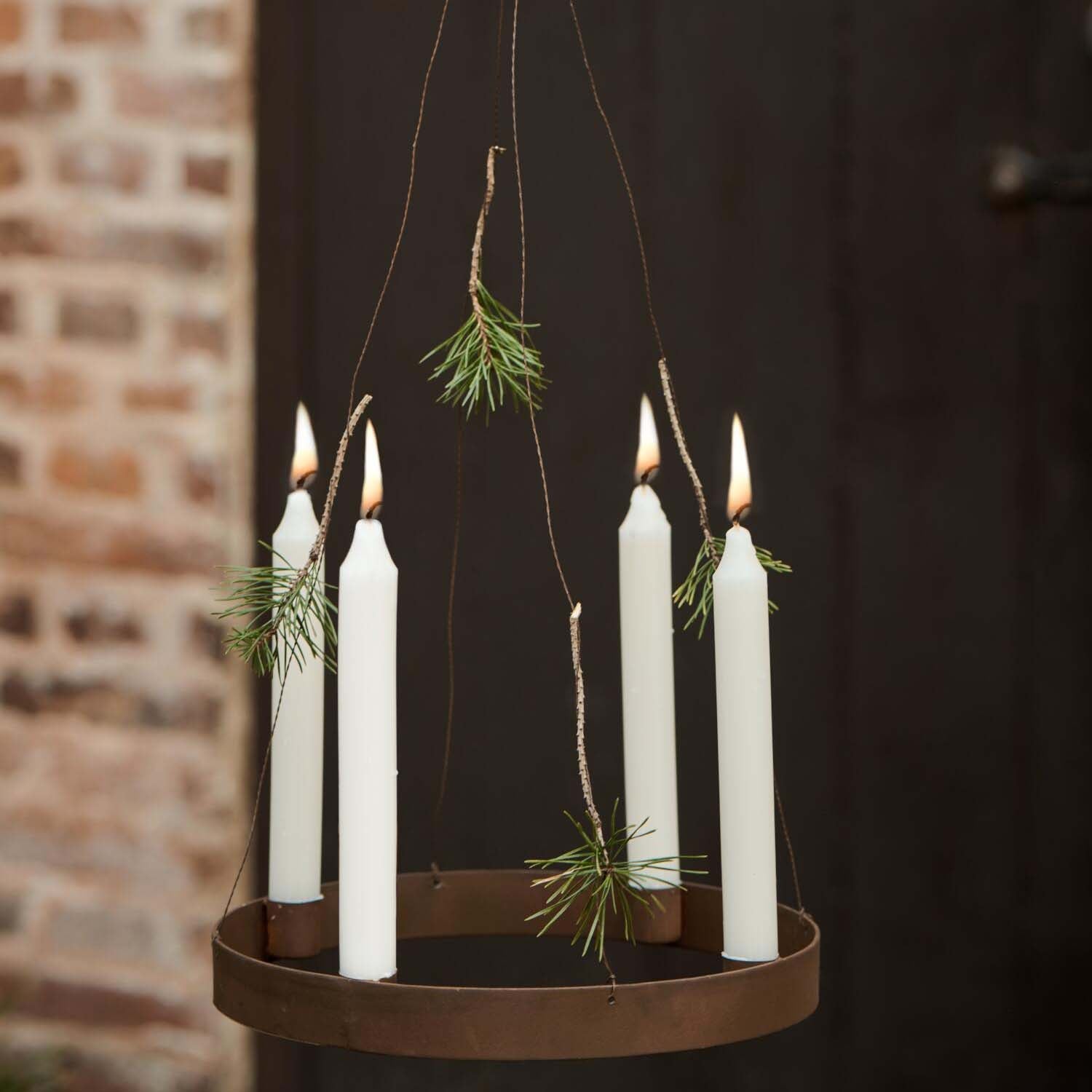 Adventskerzenhalter zum Hängen - rund (Antikbraun) Ib Laursen