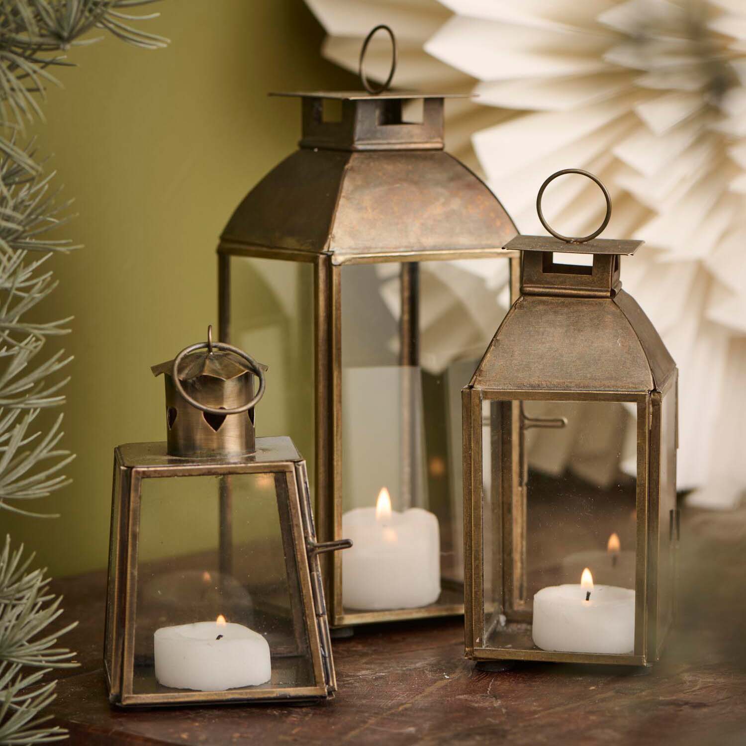 Laterne für Teelicht (Messing) Ib Laursen