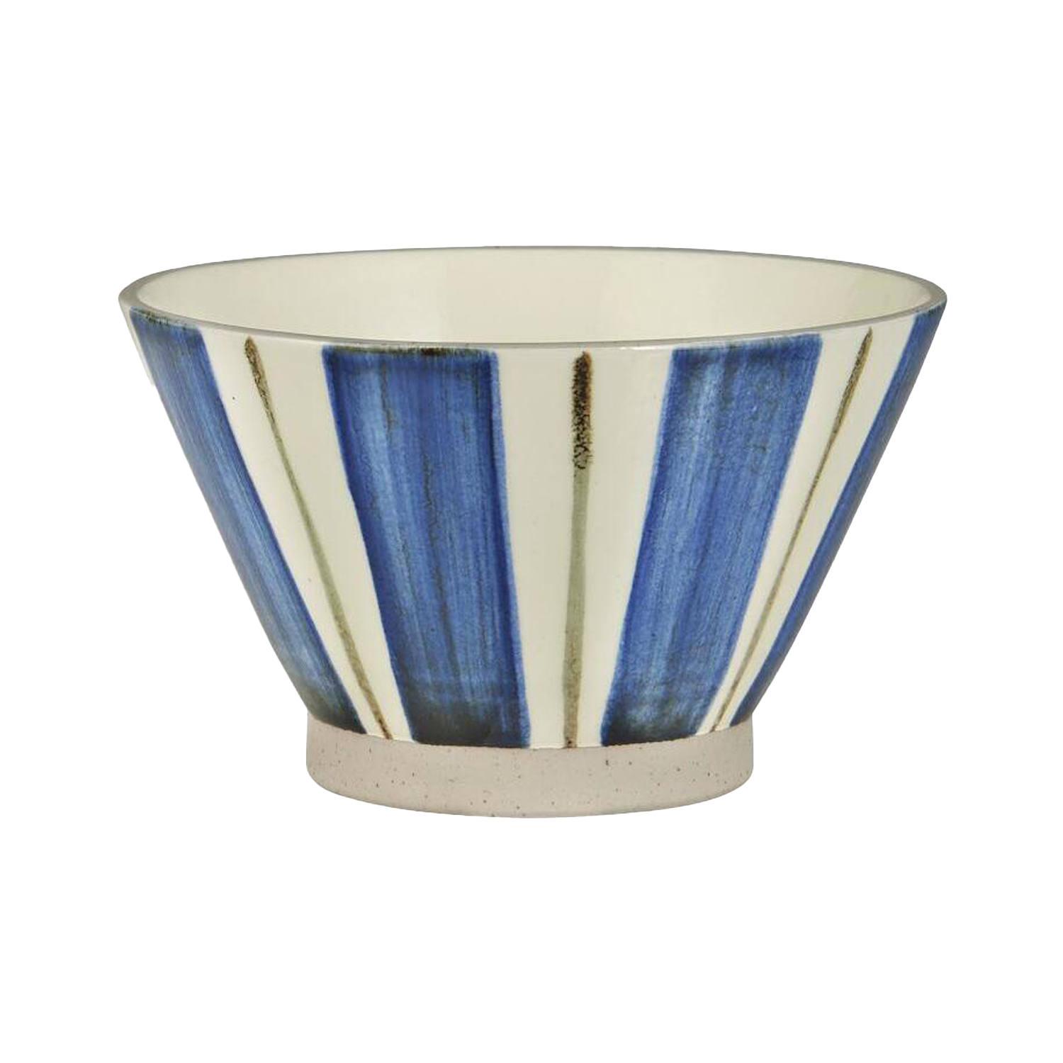 Schale "Nordby - Streifen quer breit - 12x7 cm (Natur/Blau/Grün) Ib Laursen