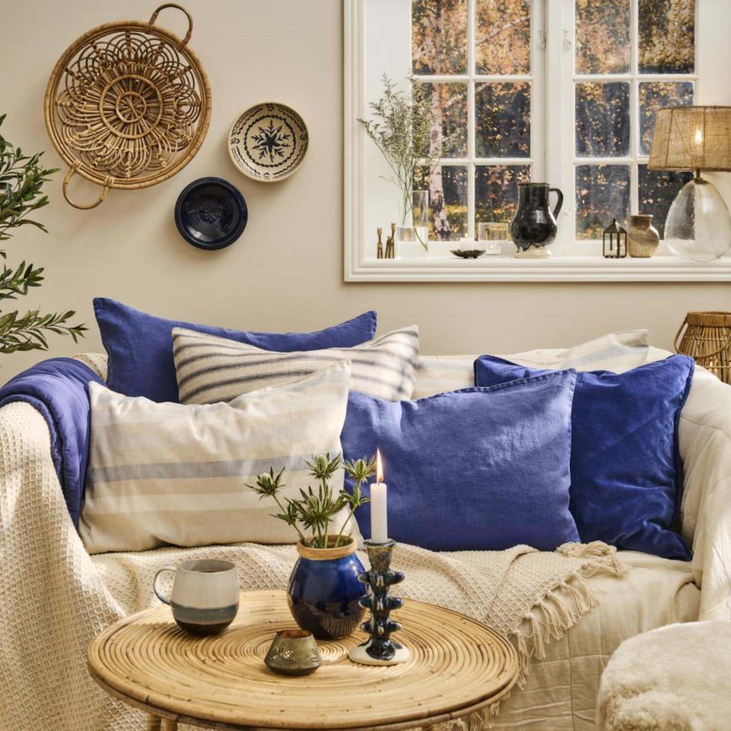 Kissenbezug - 50x50 cm (Indigo) Ib Laursen