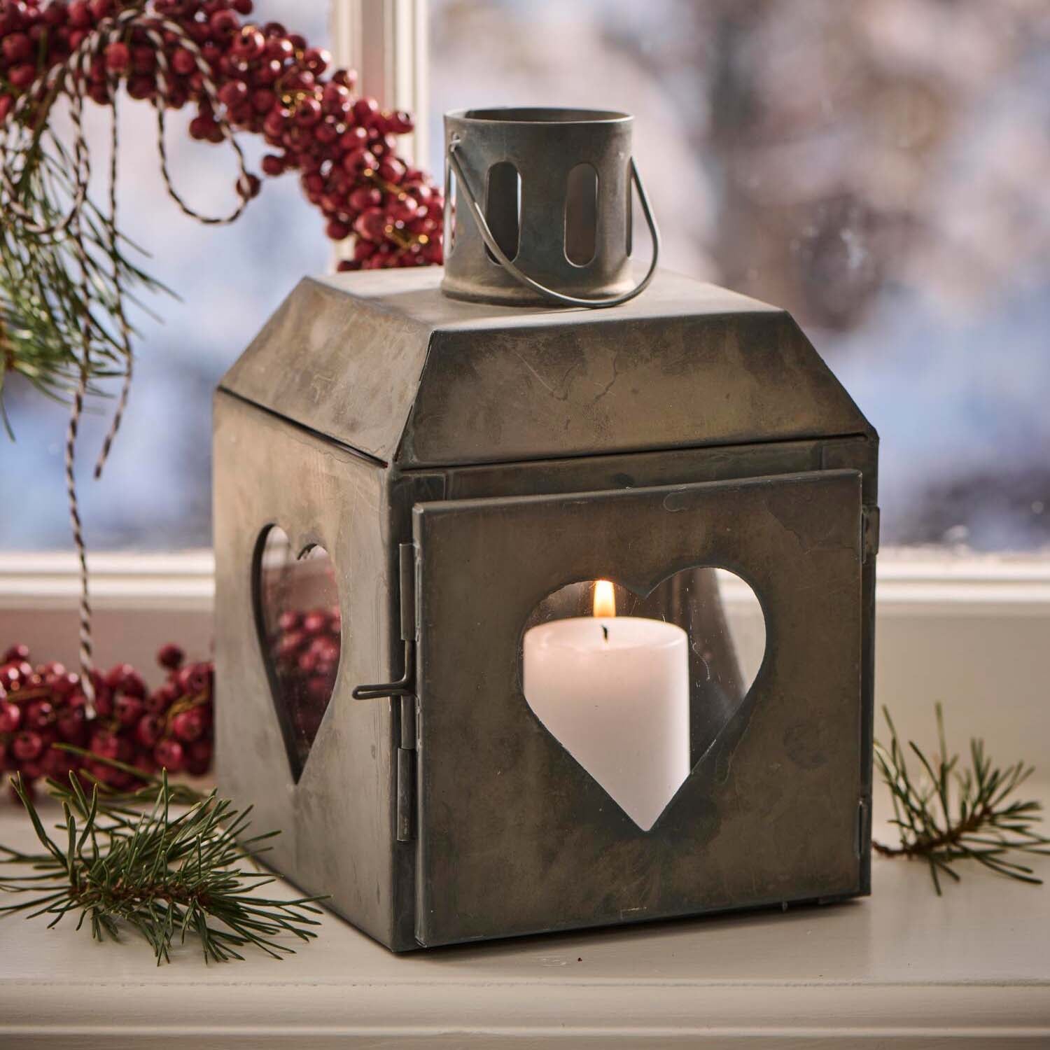 Laterne "Herz" (Grau) Ib Laursen