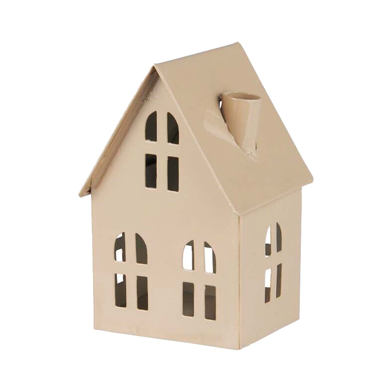 Kerzenhalter "Haus mit 3 Fenster" (Beige) Ib Laursen
