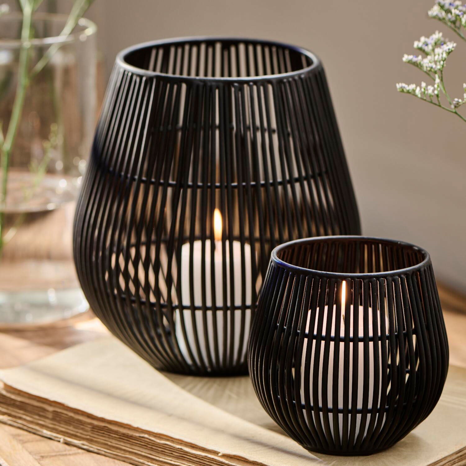 Laterne "Hurricane Helsinki" - 14x16,5 cm (Schwarz) Ib Laursen