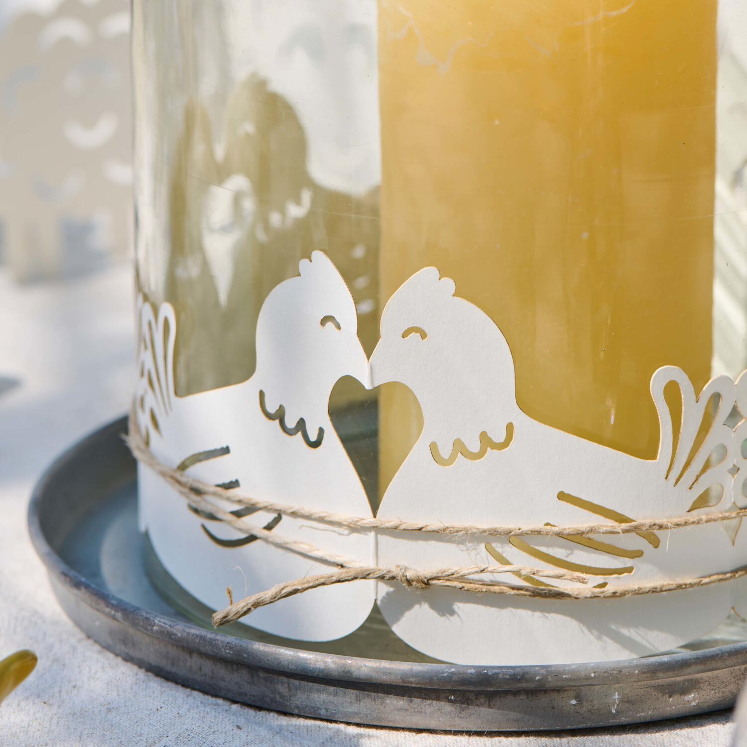 Oster-Tischdekoration "Hühner" - 70 cm (Weiß) Ib Laursen