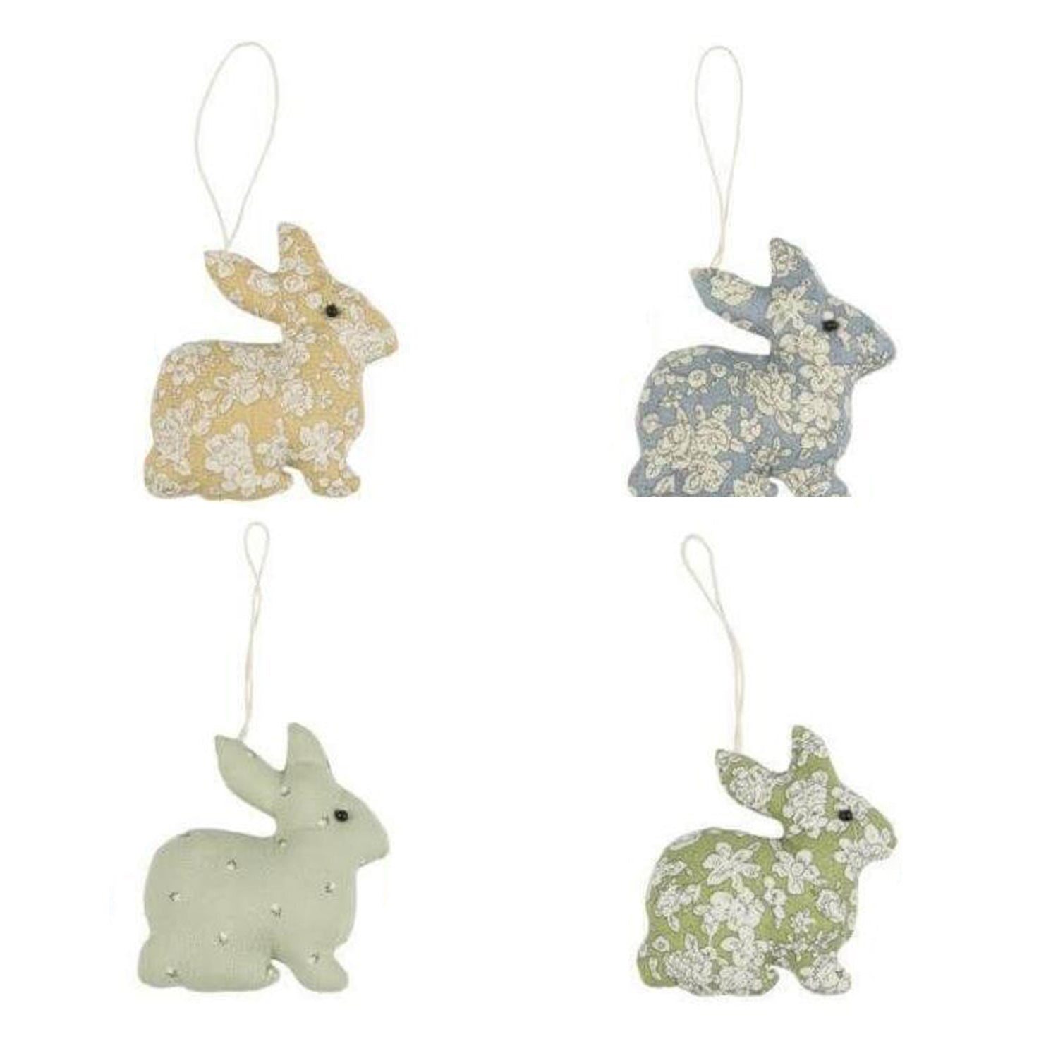 Osterhase "Blumen" im 4er-Set - 10,5x3x11 cm (Bunt) Ib Laursen