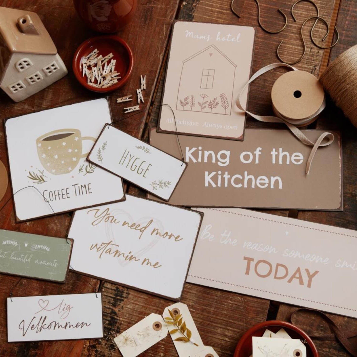 Metallschild "You need more vitamin me" - 20x14 cm (Weiß) Ib Laursen