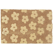 Türmatte mit eingeprägten Blumen - 60x40x1,7 cm (Braun/Creme) Ib Laursen