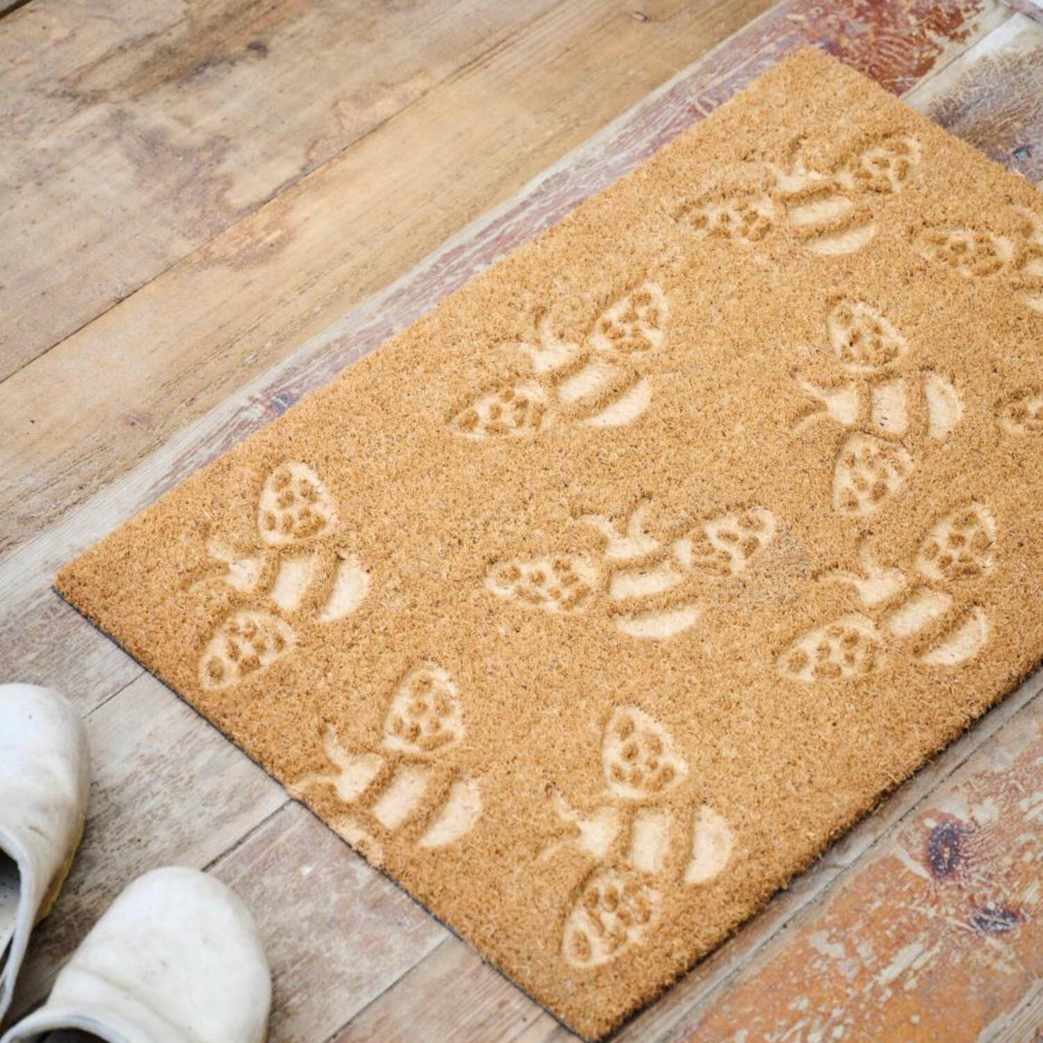 Türmatte "Bienen" - 70x60 cm (Natur)-Copy Ib Laursen