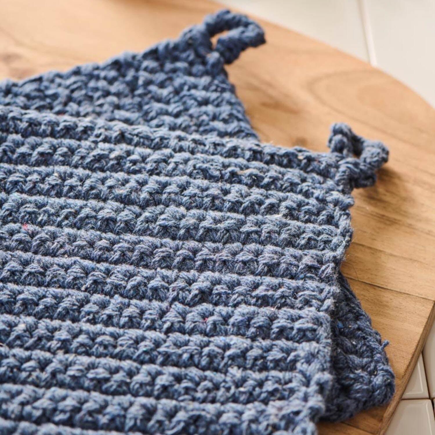 gehäkelte Topflappen - 80x20 cm (Midnight Blue) Ib Laursen