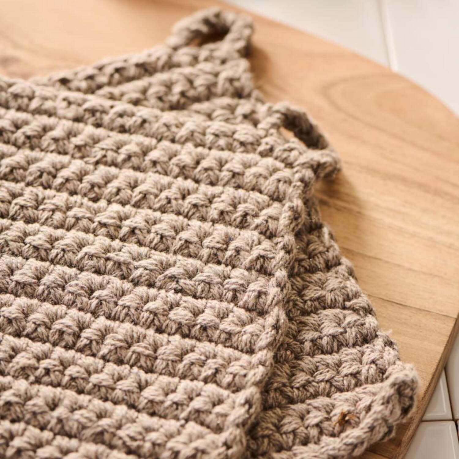 gehäkelte Topflappen - 80x20 cm (Leinen) Ib Laursen