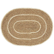 Ovale Türmatte - 75x55 cm (Braun/Creme) Ib Laursen