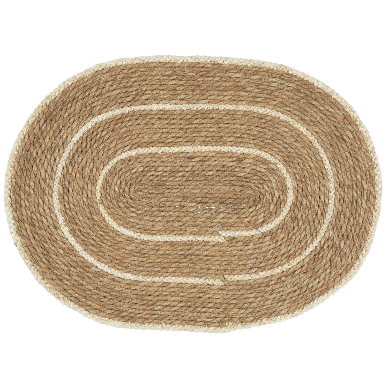 Ovale Türmatte - 75x55 cm (Braun/Creme) Ib Laursen