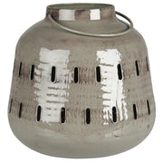 Laterne "Hurricane Berkane" - 20x18 cm (Grau) Ib Laursen