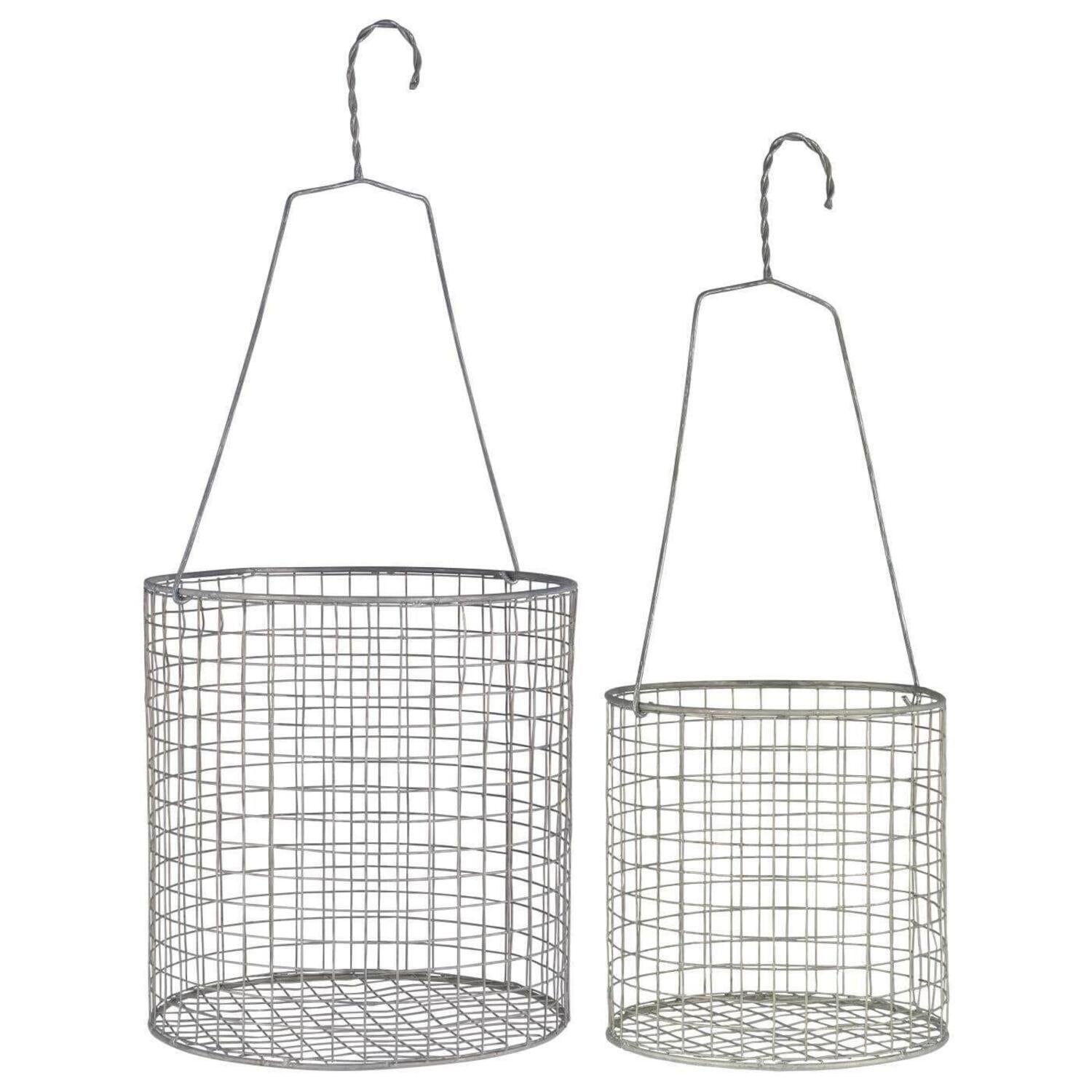 Korb mit abnehmbarer Aufhängung - 24,5x26,5 cm (Silber) Ib Laursen
