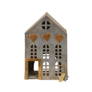 Teelichthalter "Haus mit 5 Fenster" (Silber) Ib Laursen