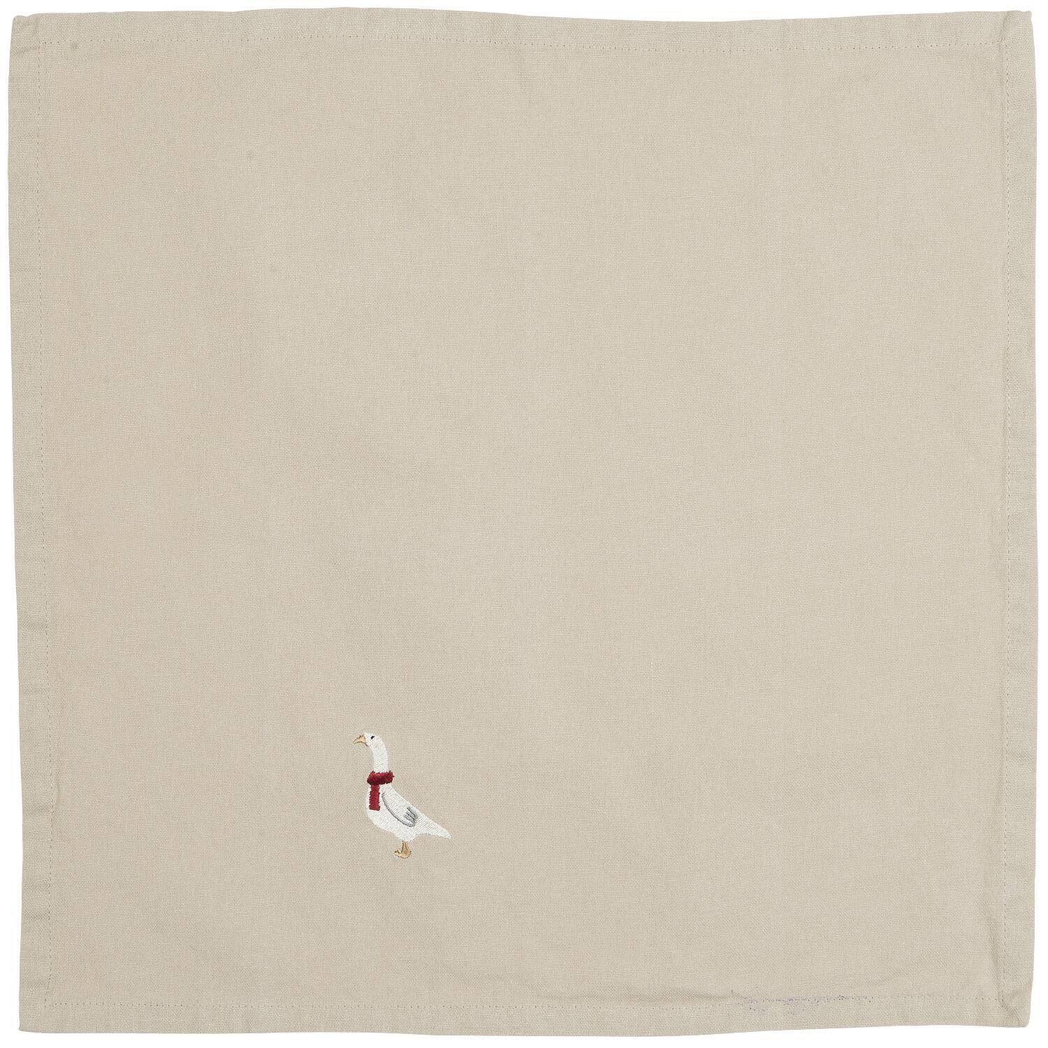 Stoffserviette "Tradition - Gans" (Leinenfarbig) Ib Laursen